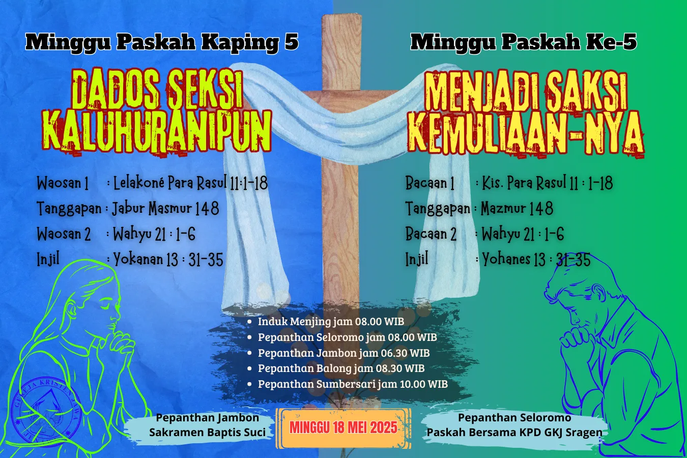 Undangan Ibadah Minggu 18 Mei 2025
